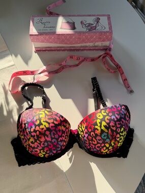Victoria's Secret Neon Leopard Push-Up Bra